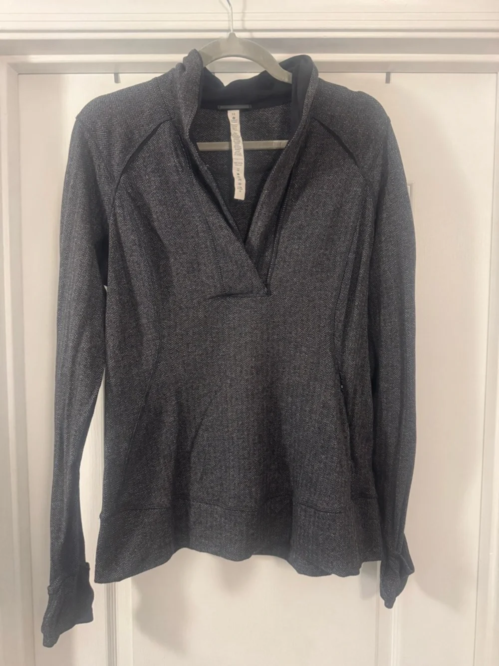 Lululemon Think Fast Herringbone Zip Pullover - Picture 1 of 16